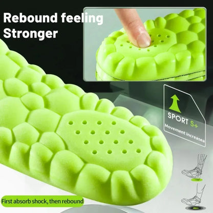 4D Sport Insole Super Soft Shoes Sole Pads for Feet Shock Absorption Baskets Shoe Sole Arch Support Orthopedic Inserts Beauty World Shop