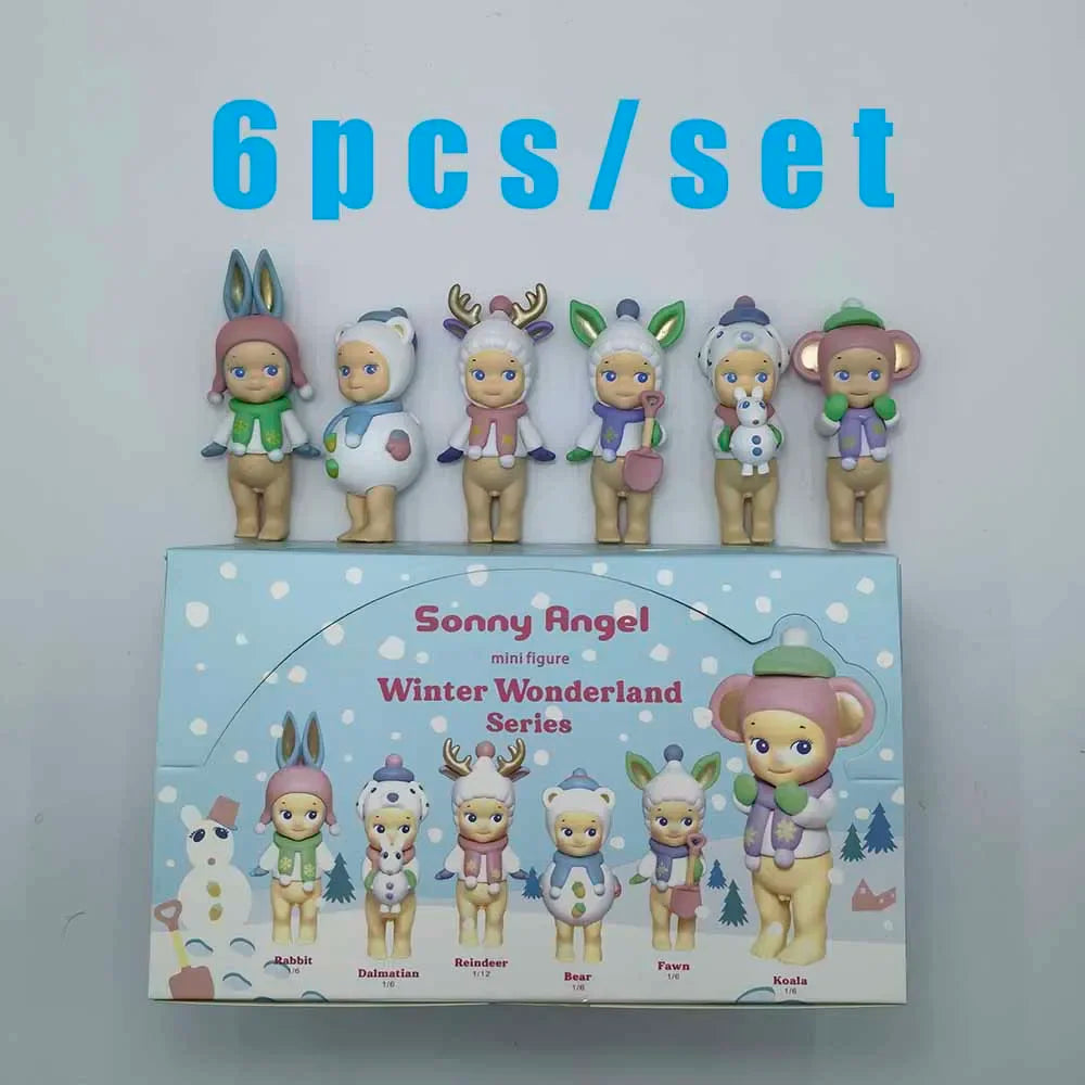 Sonny Angel Blind Box Winter Wonderland Series Mini Anime Figures Ornaments Dolls Fans Children Christmas Birthday Gift Beauty World Shop
