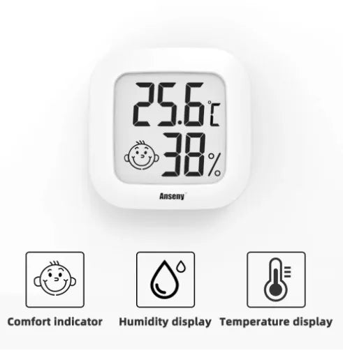 LCD Digital Thermometer Hygrometer Indoor Room Electronic Temperature Humidity Meter Sensor Gauge Weather Station For Home Beauty World Shop