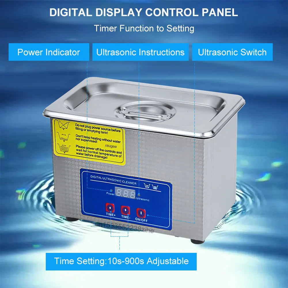 Ultrasonic Cleaner 40KHZ High Frequency Vibration Ultrasonic Washing Bath for Jewelry Watches Denture Glasses Ultrasonic Cleaner Beauty World Shop