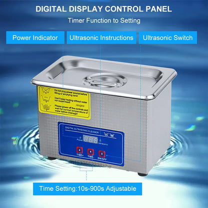 Ultrasonic Cleaner 40KHZ High Frequency Vibration Ultrasonic Washing Bath for Jewelry Watches Denture Glasses Ultrasonic Cleaner Beauty World Shop