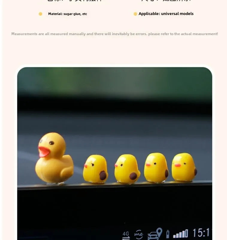 5Pcs Cute Mini Ducks Car Interior Decoration Auto Rearview Mirror Dashboard Ornaments For Woman Man Gift Car Accessories Beauty World Shop
