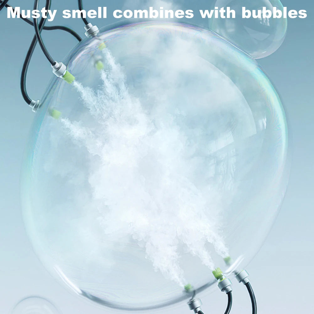 Elastic Smoke Bubble Machine USB Rechargeable Portable Bubble Maker Elastic Bubble Fog Wand for Kids  Electric Bubble Blower Beauty World Shop