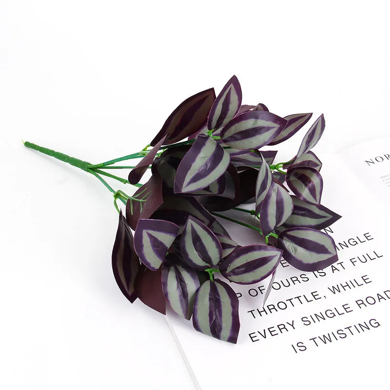 Artificial Plants Leaves Silk Tortoiseshell Leaf Dieffenbough Fake Small Fairy Taro Simulation Green Plant Living Room Decor Beauty World Shop