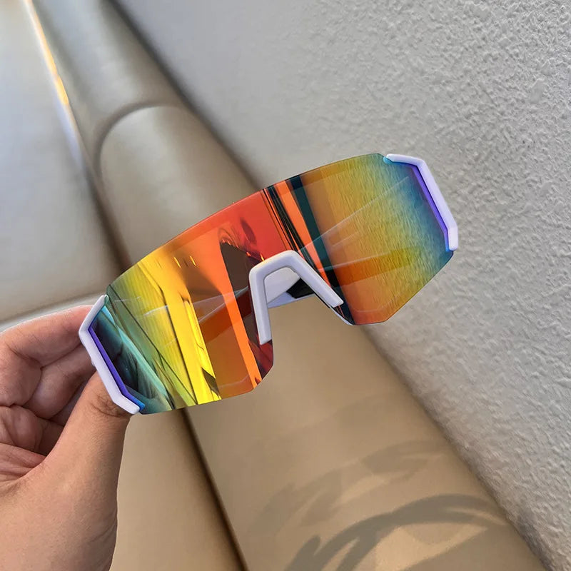 Hiking 2pcs Cycling Anti Light Glasses Men Women UV400 Sandproof Eye Protector Shades Outdoor Sports Goggle Anti Radiation Lens Beauty World Shop