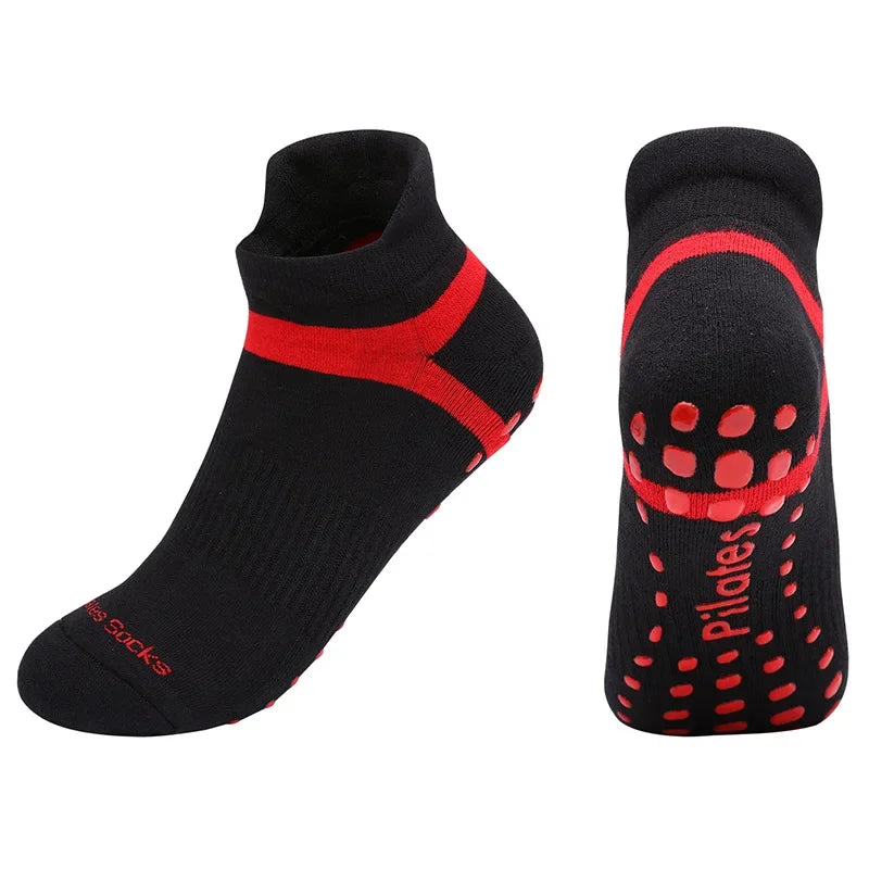 Yoga Socks Men Women Professional Silicone Non-slip Pilates Socks Large Size Indoor Floor Gym Fitness Cotton Dance Sports Socks Beauty World Shop