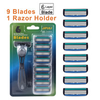 1 Handle  9 blades