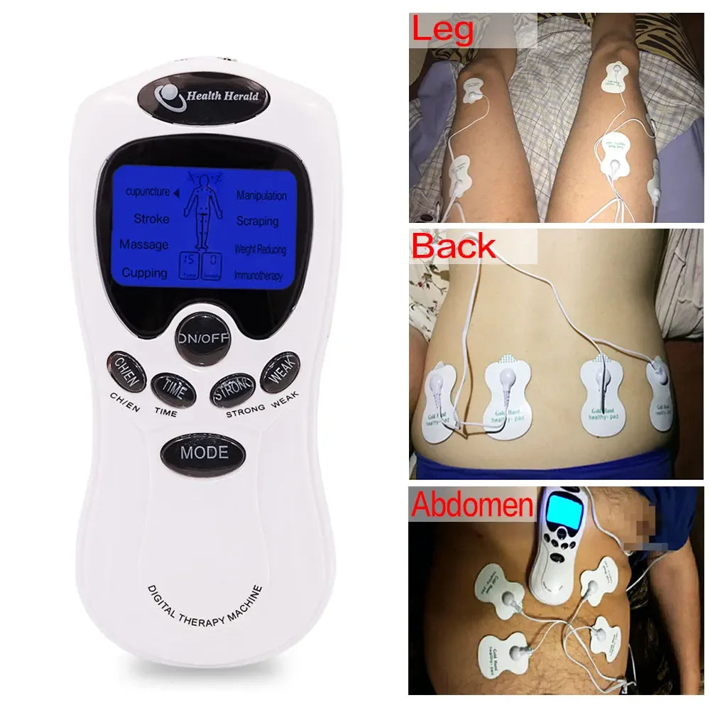 Tens Unit Electrode Acupuncture Electric Digital Therapy Massageador Machine Pulse Body Slimming Massager Apparatus Health Care Beauty World Shop