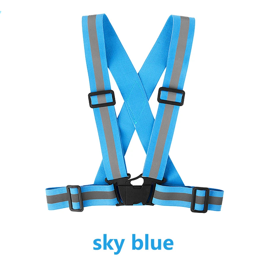 Outdoor Night Walking  Safety Vests Highlight Adjustable Lightweight Reflective Vest Biking Safety Straps Waterproof Running Gea Beauty World Shop