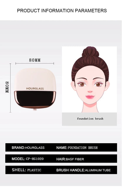 Hourglass Makeup Brush -1020 foundation make-up Brush Box Set Fiber Hair foundation make-up Brush Portable Beauty Tools