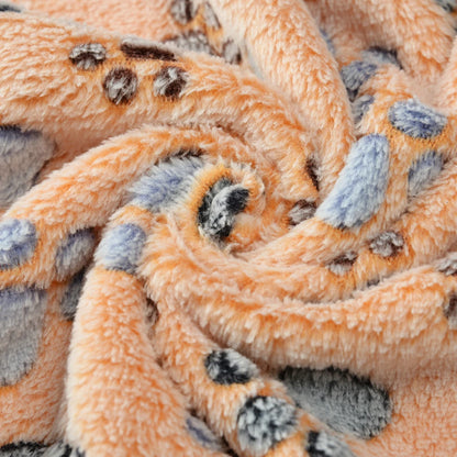 Warm Pet Cat Blanket Autumn Winter Cozy Thicken Fleece Kitten Footprint Bed Mat for Small Medium Big Cats Dog Chihuahua Supplies Beauty World Shop
