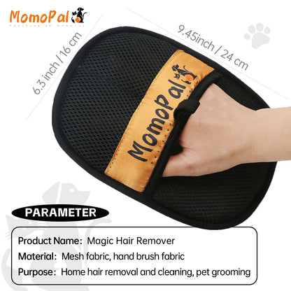 Pet Grooming Gloves Cats Hair Brush Pet Hair Removal Gloves Dual Brush Static-Free Cat Hair Cleaning Tool Hair Stripping Mitts Beauty World Shop