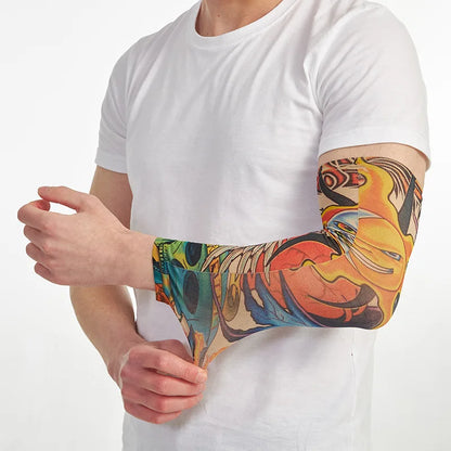 6 PCS Tattoo Sleeves Unisex Summer Cycling Sun Protection Arm Covers Beach Driving Fishing Breathable Nightclub Elastic Sleeves Beauty World Shop