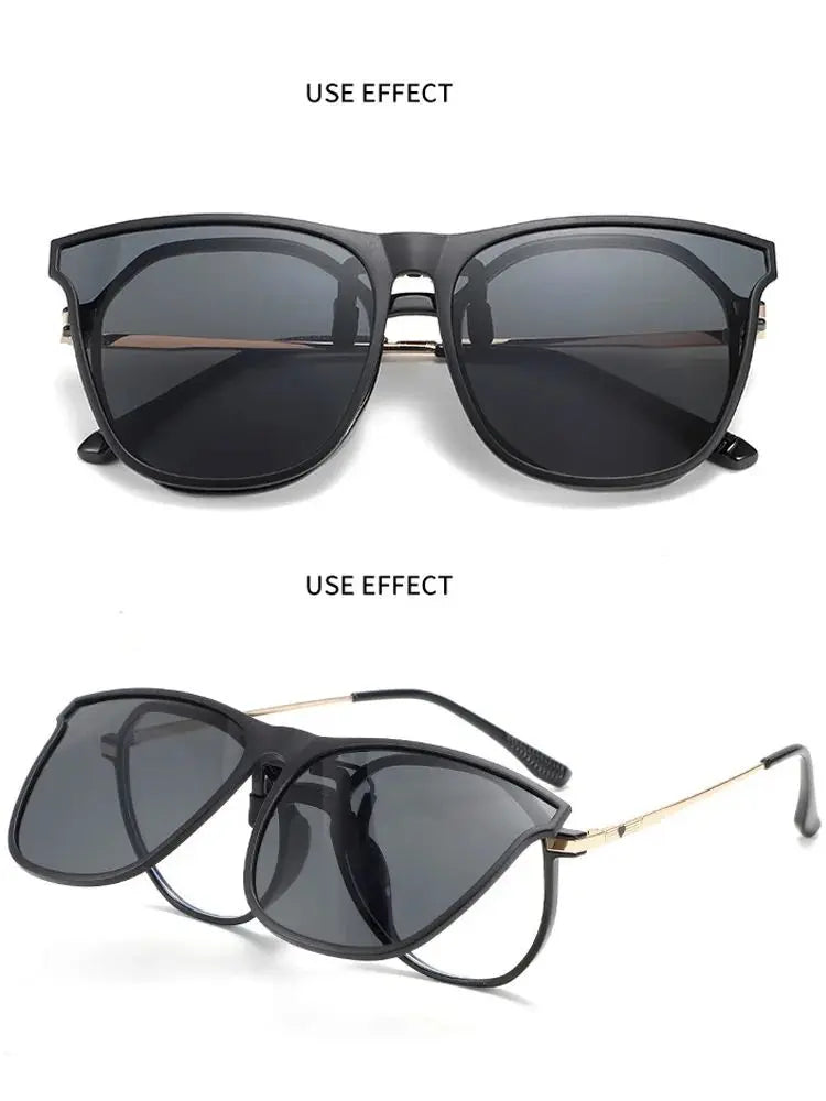 Polarized Clip On Sunglasses Men Women Car Driver Goggles Night Vision Eyewear Anti Glare Vintage Square Sun Glasses Beauty World Shop
