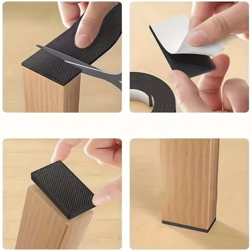 DIY Anti-slip Furniture Pads Mute Mats Bumper Damper Thick Non-Slip Pad Foot Cover Self Adhesive Table Chair Foot Protection Pad Beauty World Shop