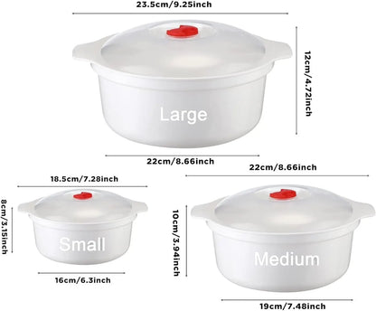 Microwave Oven Special Box Heated Soup Pot RiceSteamed Hot SteamedBuns with Lid Eco-friendly FoodGrade KitchenTool Beauty World Shop