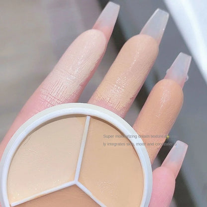 3-Color Concealer Palette Professionally Covers Dark Circles Around Eyes and Face Beauty World Shop