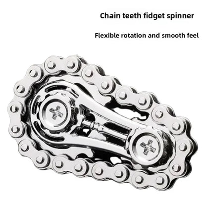 Sprocket Flywheel Flywheel Flying Top Flying Disk Anti-Anxiety Ornaments Metal Bicycle Chain EDC Rotating Flying Disk Adult Toy Beauty World Shop