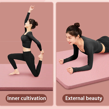 8mm NBR yoga mat anti slip thickened style for beginners, home yoga mat for sports, dance, fitness floor mat equipment Beauty World Shop