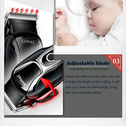 Kemei Rechargeable Professional Dog Hair Trimmer for Cat Cutter Grooming Machine Hair Remover Animal Hair Clipper for Pet Beauty Trend Shop