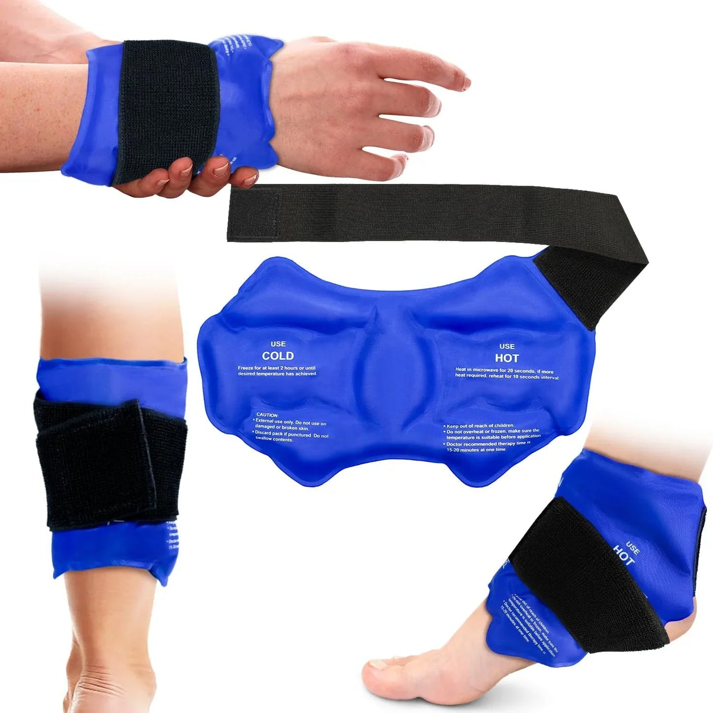 Ankle Brace Ice Pack Wrap For Sport Injuires Hot & Cold Compress Use Large Reusable Gel Cold Pack Ankle Support Beauty Trend Shop