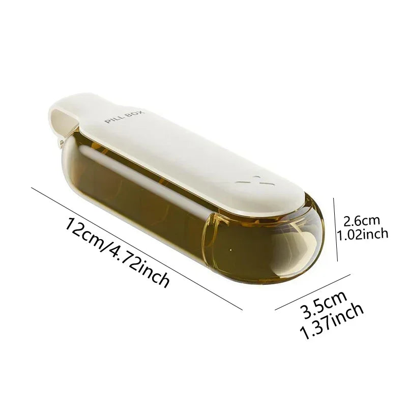 Portable Colorful 3 Spaces Medicine Case Health Care Container Case Pill Box Splitters Travel Pill Box Tiny Box Easy to Carry Beauty World Shop