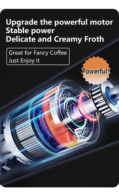 Wireless Milk Frother Electric Type-C Handheld Blender Stainless Steel Mini Coffee Maker Whisk Mixer For Coffee Cappuccino Cream Beauty World Shop