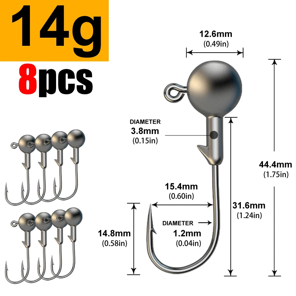 JYJ 1g 2g 3g 4g 5g 10g 20g 22g 25g 28g crank Jig head hook fishing hook head Jig lure hard bait soft worm jig hook for fishing Beauty World Shop