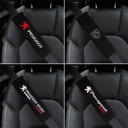 2PCS Car Interior Accessories Auto Seat Belt Cover Shoulder Pads For Peugeot 206 307 308 3008 207 208 407 508 2008 Car Styling Beauty World Shop