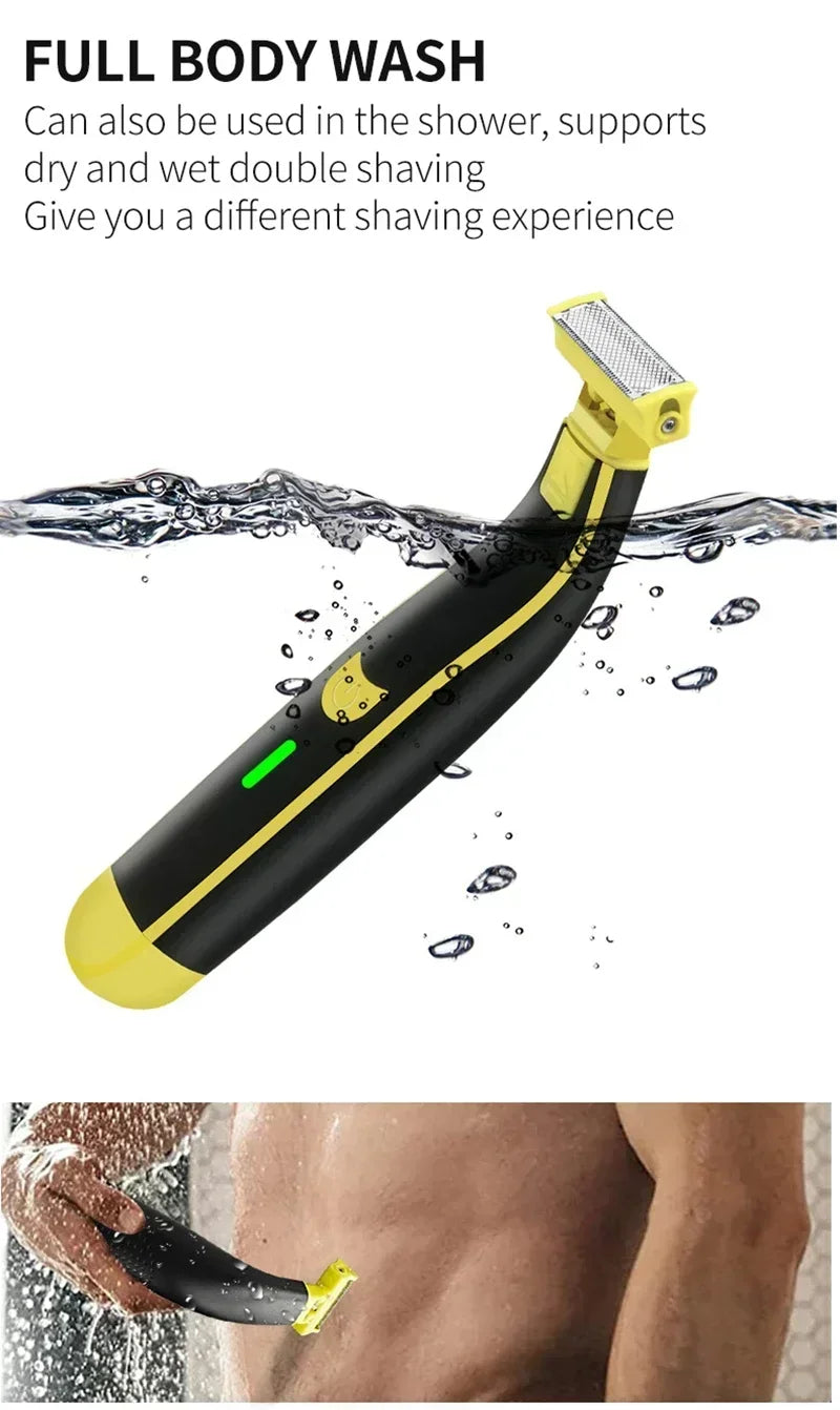 XMSJ Electric Shaver Wet and Dry Razor Double-sided Blade USB Rechargeable Portable Travel T-Shaped Hair Beard Trimmer Beauty World Shop