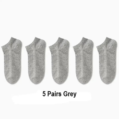 5/10 /20/30 Pairs Unisex Casual Plain Color Boat Socks Thin Breathable Comfy Anti Odor Sweat-absorbing Ankle Socks For Men Women Beauty World Shop