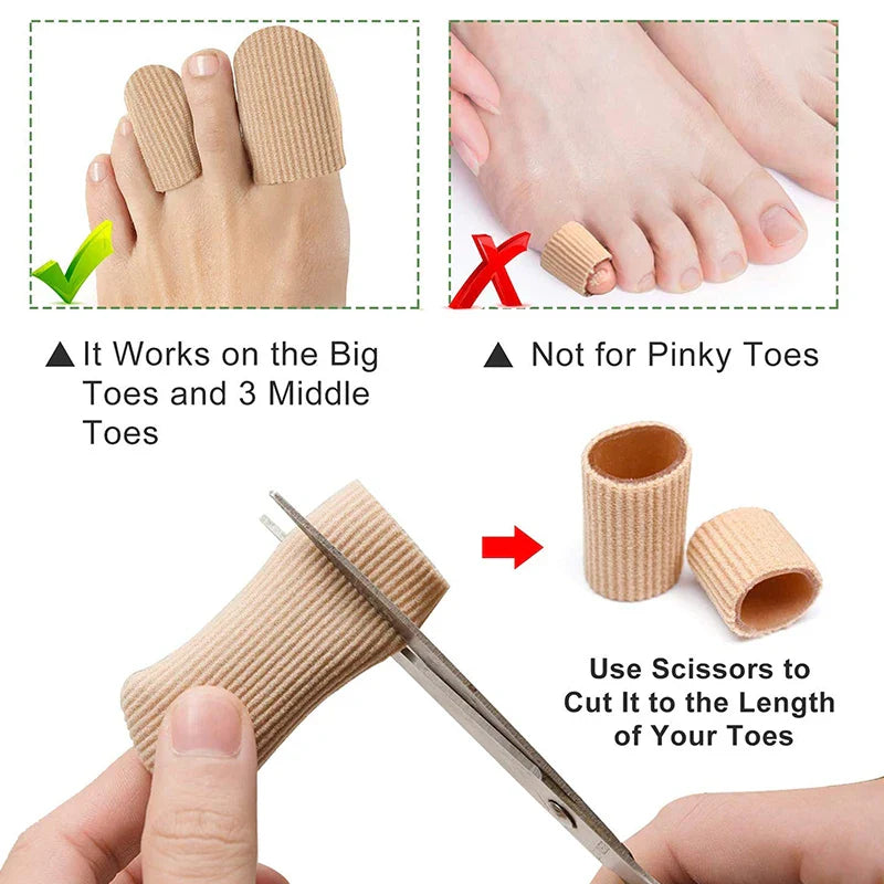 Fabric Toe Separator Finger Protector Applicator Corn Callus Remover Bunion Corrector Pedicure Tools Pain Relief Tube Foot Care Beauty Trend Shop