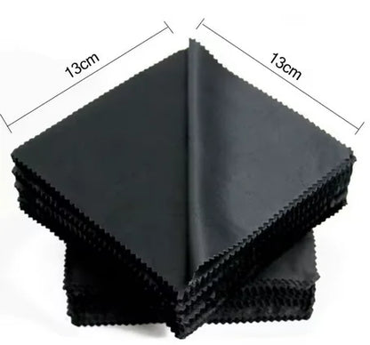 20pcs/lot Black Microfiber Cycling Sunglasses Eyeglasses Cleaning Cloth Glasses Eyewear Clean Lens Cloth Accessories Beauty World Shop