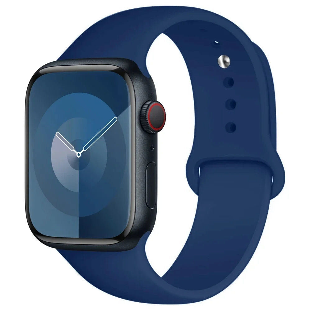 Silicone Band For Apple Watch strap 44mm 45mm 40mm 41mm 42-38mm 45 mm sport bracelet iwatch series 8 7 6 5 4 3 SE 9 Ultra 2 49mm Beauty World Shop
