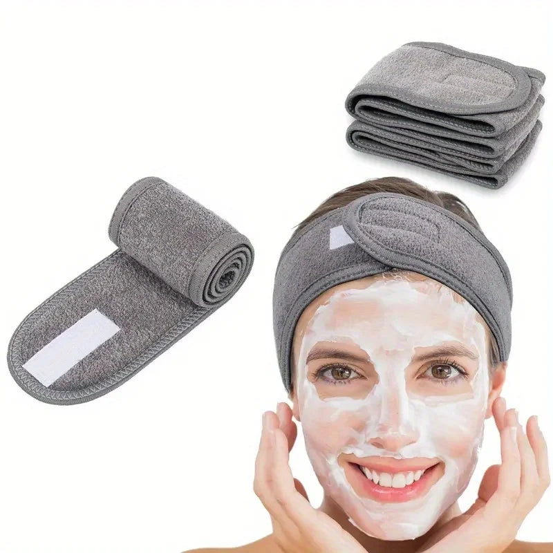 Women's Adjustable Wide Headband - Great Cosmetic Accessory for Yoga, Sports, Spa, Bath, Shower, Makeup and Face Wash Beauty World Shop