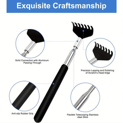 Portable Extendable Back Scratcher Stainless Steel Telescoping Back Scratcher Tool Telescopic Back Scratching Tool Massage Gift Beauty World Shop