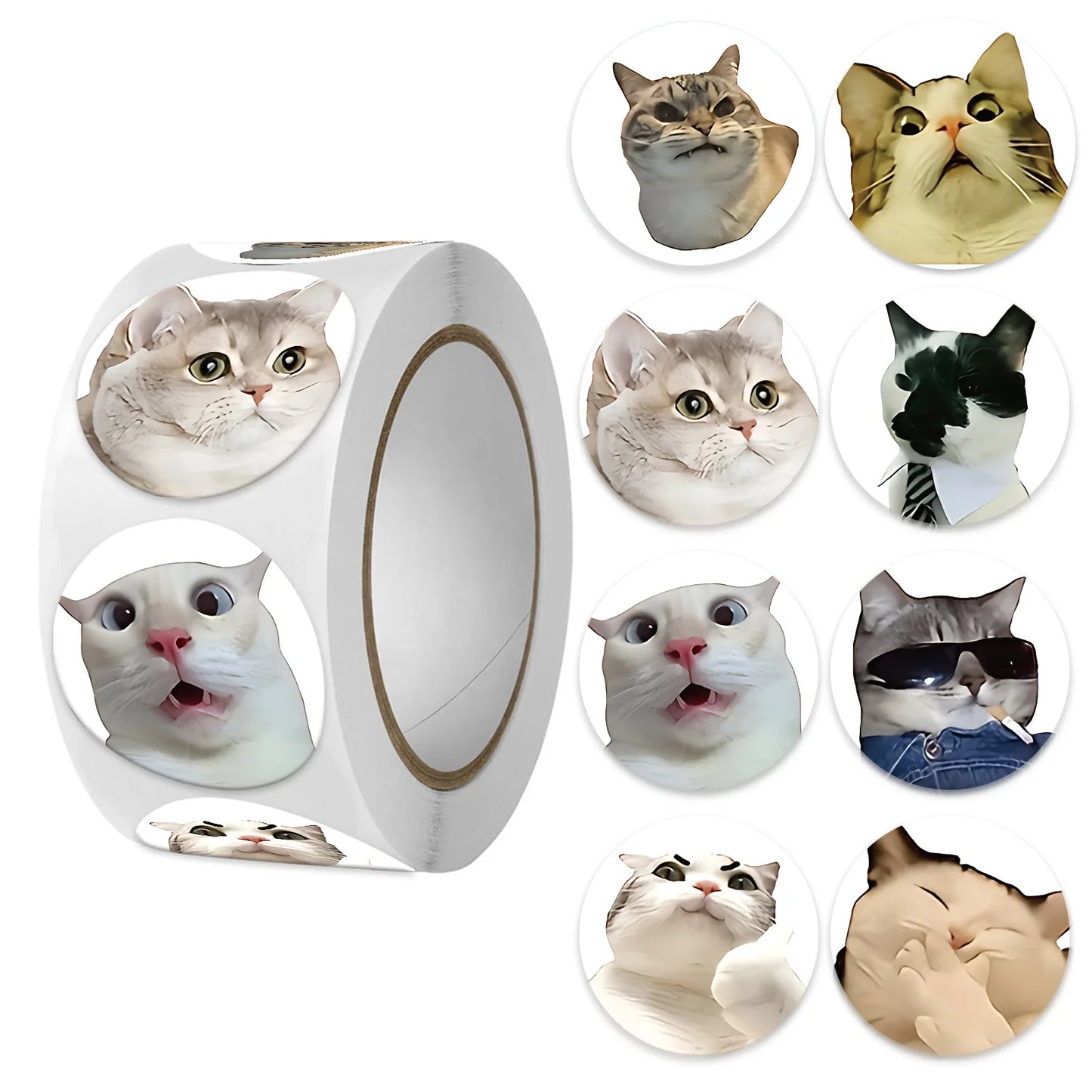 100pcs/500pcs Cartoon Meme Cat Stickers For School Reward Stickers Classroom Decor Encouragement Sticker For Student Teacher Beauty World Shop