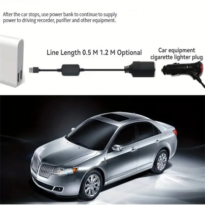 1pc 5V 2A USB To 12V Cigarette Lighter Socket USB Male to Female Cigarette Lighter Adapter Converter Car Electronics Accessories Beauty Trend Shop