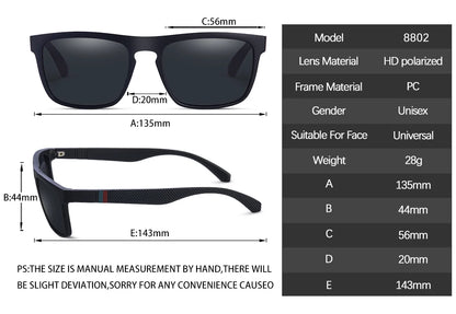 Fashion Square Vintage Polarized Sunglasses Men Women Retro Driving Fishing  Sun Glasses UV400 Eyewear Beauty World Shop