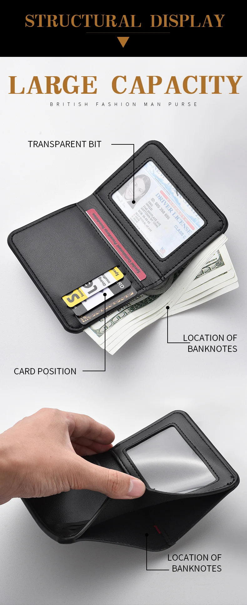1Pc New Ultra-thin Mini Soft PU Leather Credit Card Wallet Holder Short Vertical High Quality Men's Wallet Beauty World Shop