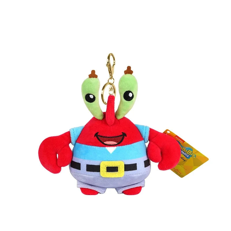 Kawaii Cartoon Spongebob Patrick Star Plush Toy Keychain Stitch Creative Gary Backpack Pendant Squidward Tentacles Friends Gifts Beauty World Shop