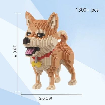 KNEW BUILT Dog Model Mini Building Block Toys Set for Kid Boy Girls Adult Beginner Teddy Hughes Corgi Collie Pet Style Bricks Beauty World Shop