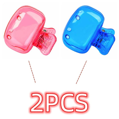 2 Pack Toothbrush Head Covers - Travel Protector Cap Case, Color Combo Clip for Household & Camping, Durable Plastic Portable Beauty World Shop