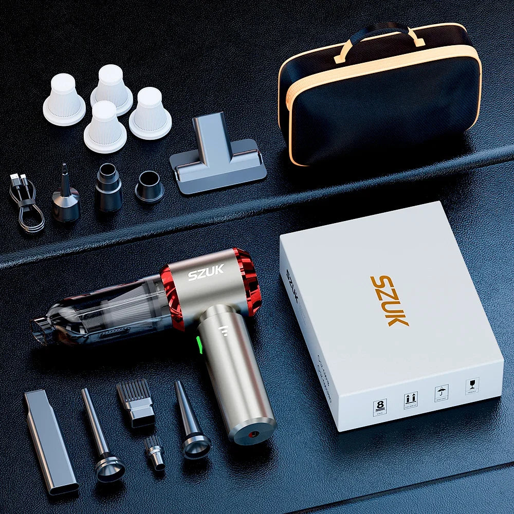 SZUK 985000Pa Car Vacuum Cleaner Portable Handheld Wireless Strong Suction Car Cleaner Cleaning Machine Mini Vacuum Cleaner Beauty World Shop