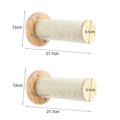 Cat Wall Climbing Shelf Steps Ladder Scratching Post Scratcher Bed Hiding House for Cats Tree Tower Pet Furniture Accessories Beauty World Shop
