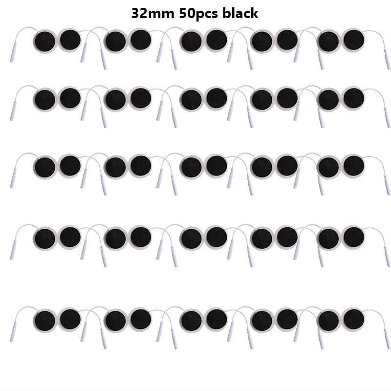 32mmNon-woven Fabric Self Adhesive Replacement Massage Patch Tens EMS Electrodes Pads for Muscle Electrostimulator Body Massager Beauty World Shop