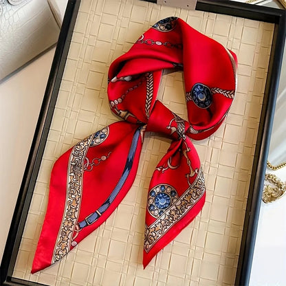 2025 New Fashion Luxury Printed Square Shawl Women 70x70cm Pashmina Silk Scarf Neck Headband Bandana Beauty World Shop