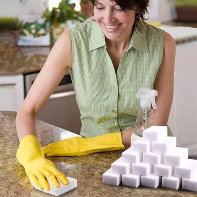 Melamine Sponge Magic Cleaning Sponges Eraser for Office Kitchen Bathroom Magic Cleaner Cleaning Tools 10x6x2cm 10x7x3cm Beauty World Shop
