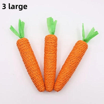 Cat Toy Carrot Sound Pet Products Bite Resistant Paper Rope Scratcher Clean Teeth Interactive Play Cat Carrot Chew Toy for Cat Beauty World Shop