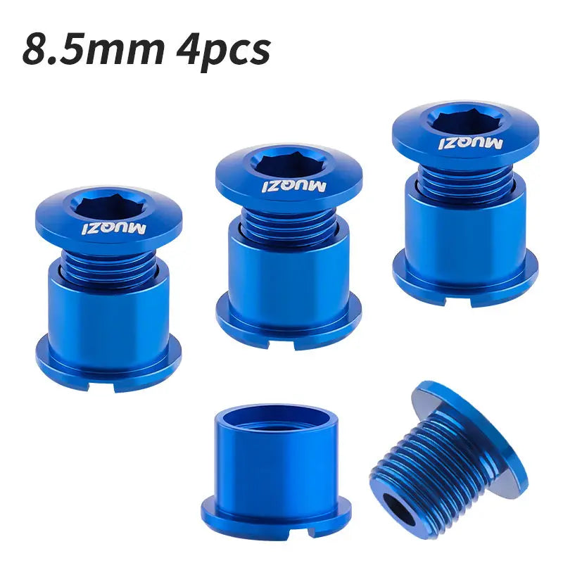 MUQZI 4/5PCS Chainring Bolts Single Double Chainring Screws Mountain Road MTB Bike Crank Bolts 6.5/8.5mm Beauty World Shop
